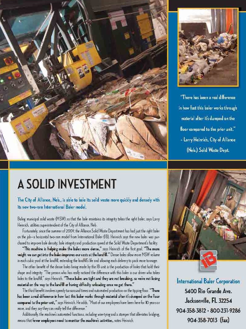 Industrial Baler Testimonial: A Solid Investment